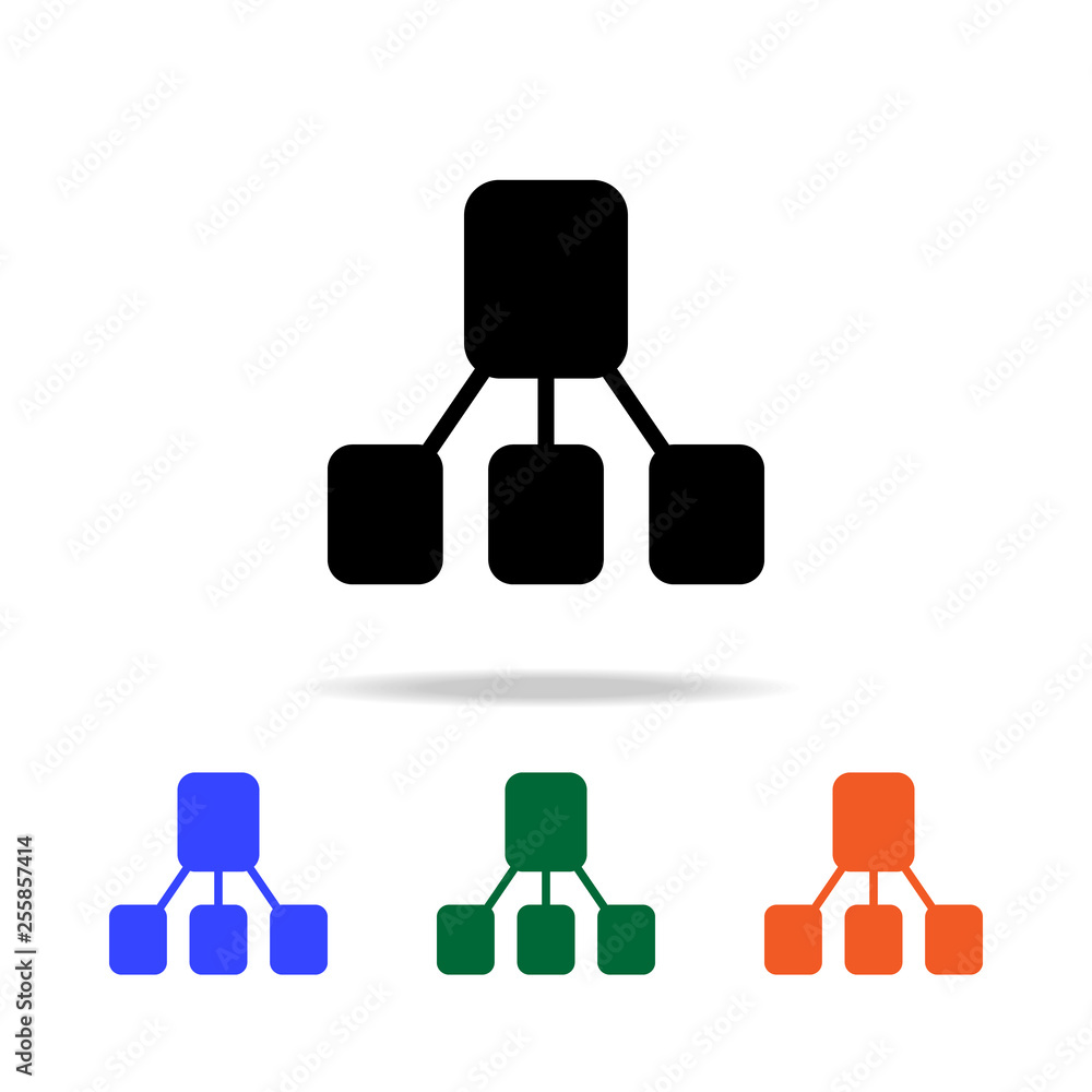Poster block chain icon. elements of simple web icon in multi color. premium quality graphic design icon. s