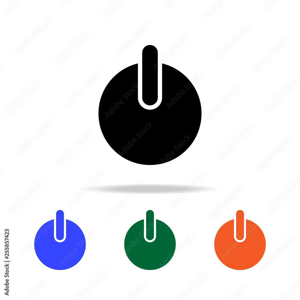 Poster power button icon. elements of simple web icon in multi color. premium quality graphic design icon. 
