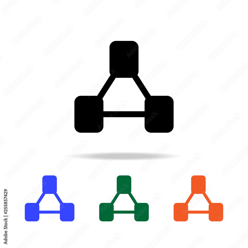 Poster block chain icon. elements of simple web icon in multi color. premium quality graphic design icon. s