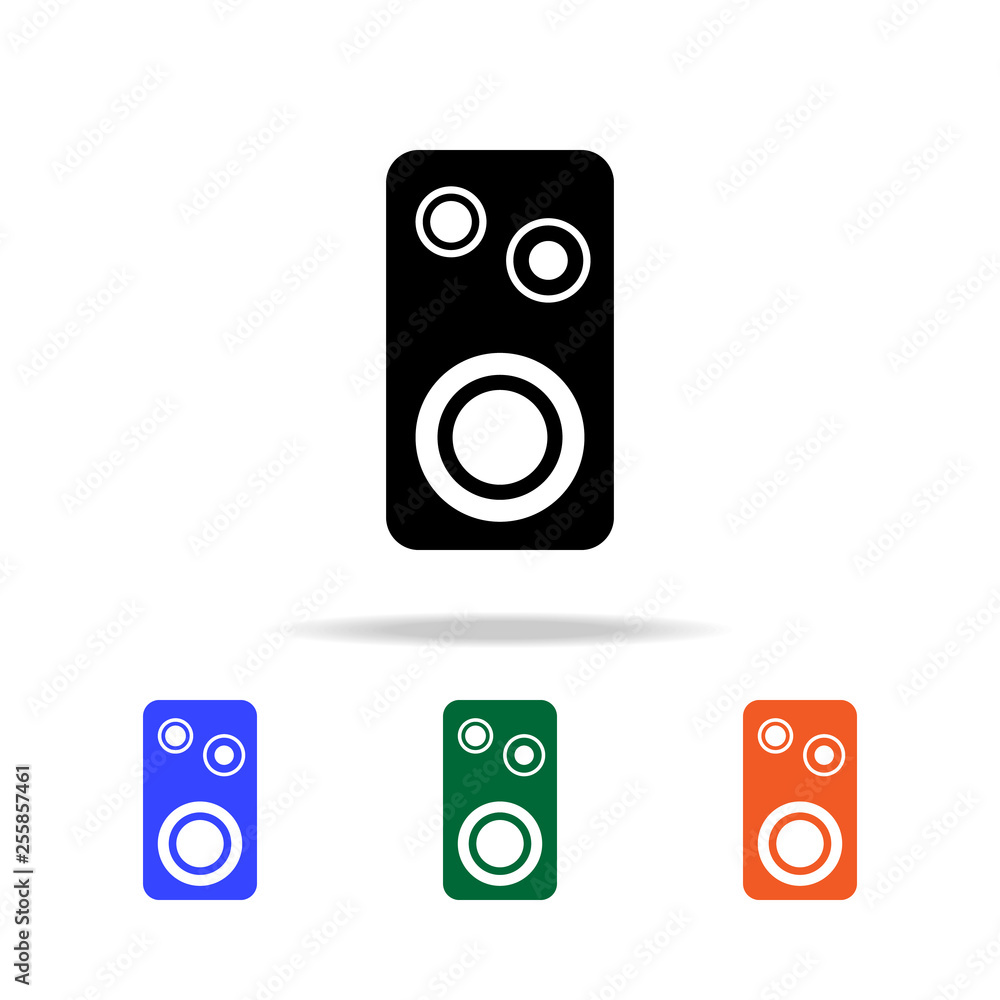 Poster speakers icon. elements of simple web icon in multi color. premium quality graphic design icon. simp