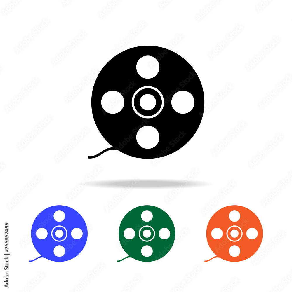 Poster film icon. elements of simple web icon in multi color. premium quality graphic design icon. simple i