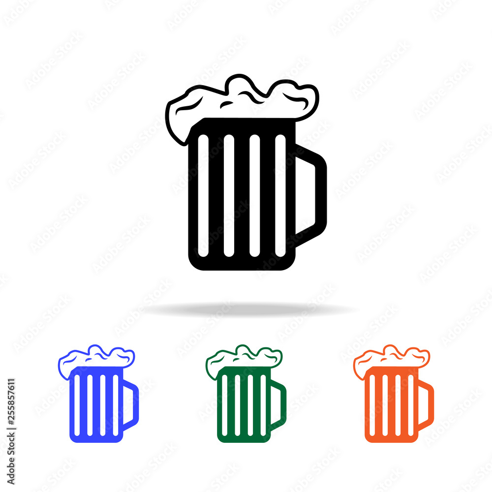 Poster beer mug with foam icon. elements of simple web icon in multi color. premium quality graphic design 