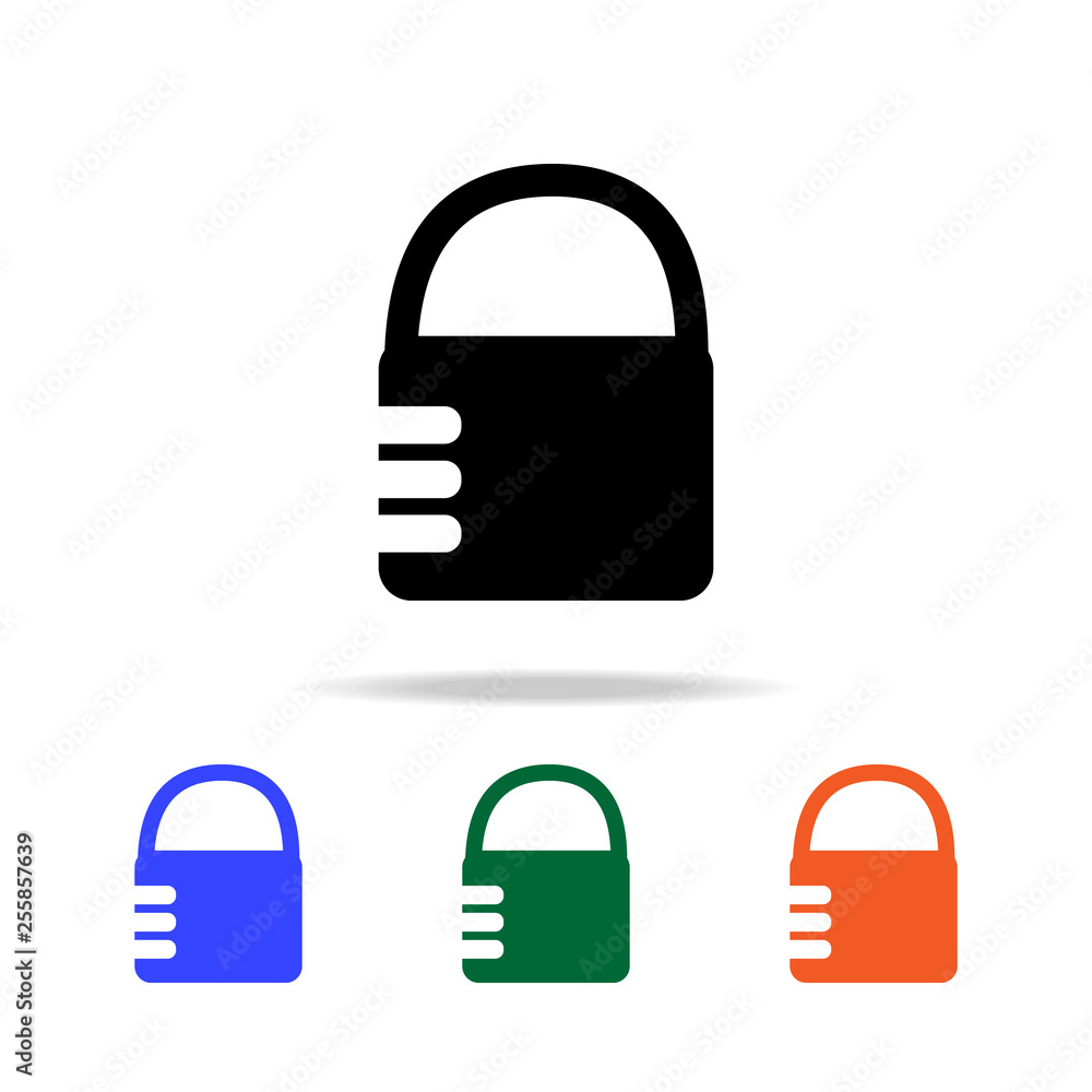 Poster combination lock icon. elements of simple web icon in multi color. premium quality graphic design ic