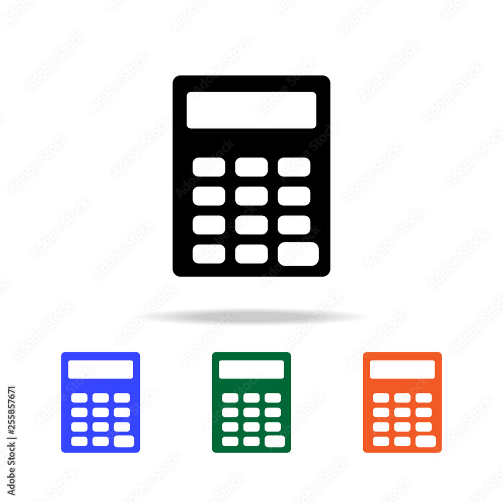 Poster calculator icon. elements of simple web icon in multi color. premium quality graphic design icon. si