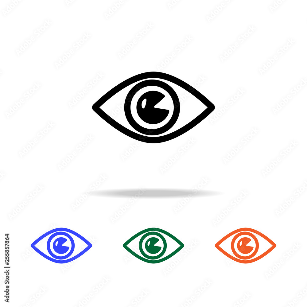 Poster eye icon. elements of simple web icon in multi color. premium quality graphic design icon. simple ic
