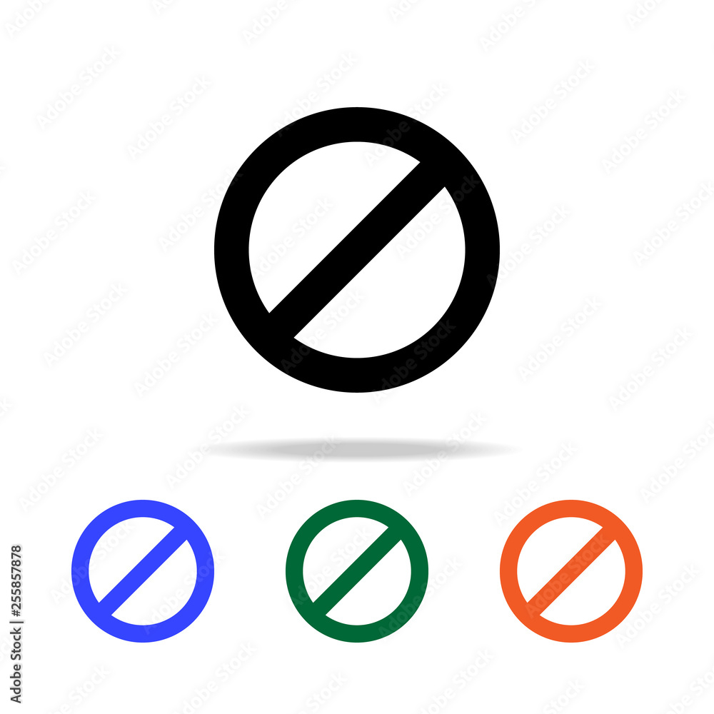 Poster prohibition icon. elements of simple web icon in multi color. premium quality graphic design icon. s