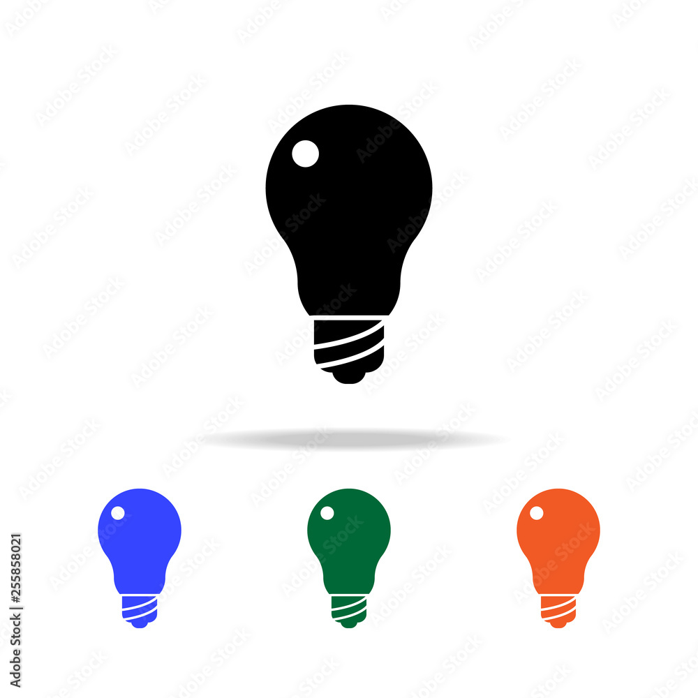 Poster bulb icon. elements of simple web icon in multi color. premium quality graphic design icon. simple i