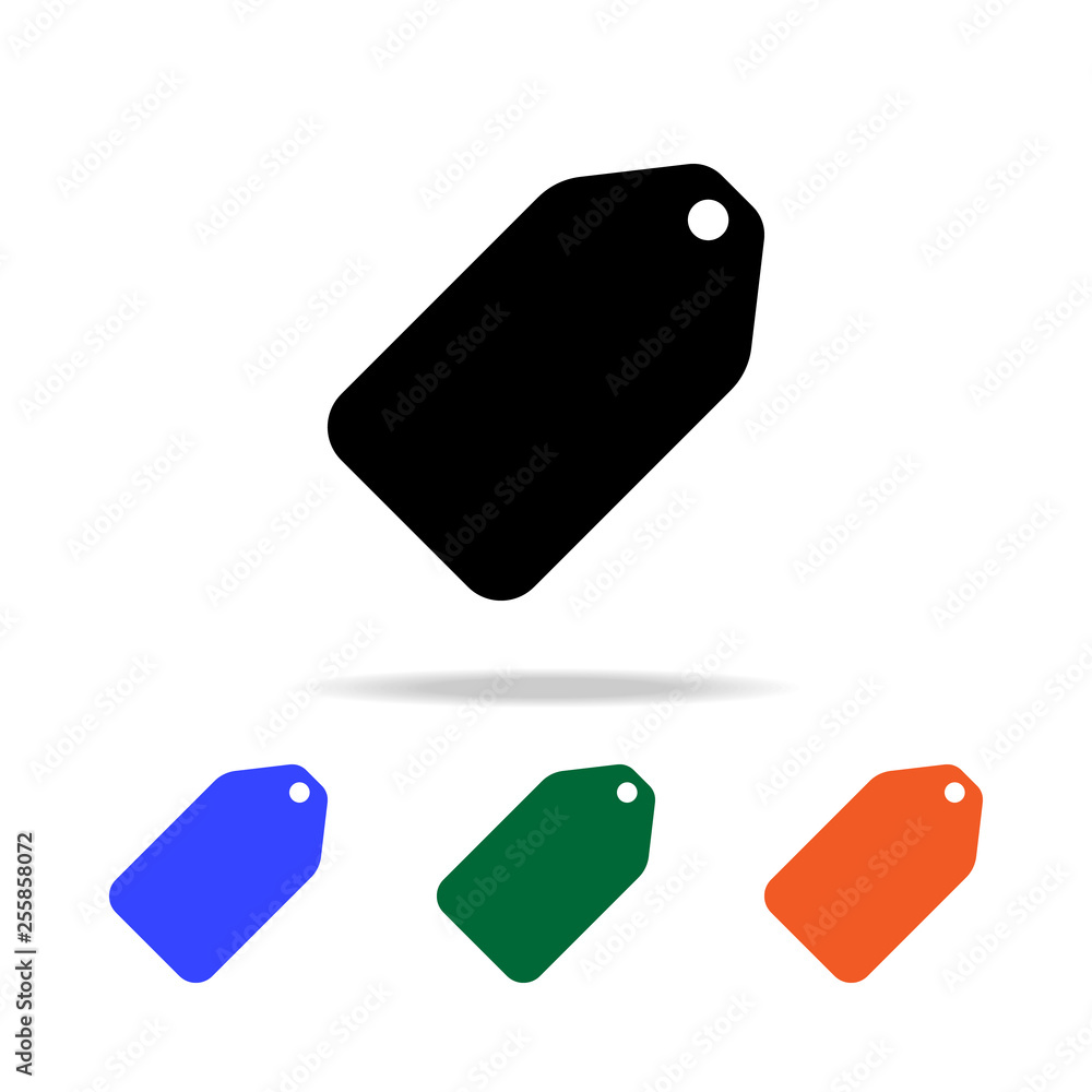 Poster tag icon. elements of simple web icon in multi color. premium quality graphic design icon. simple ic