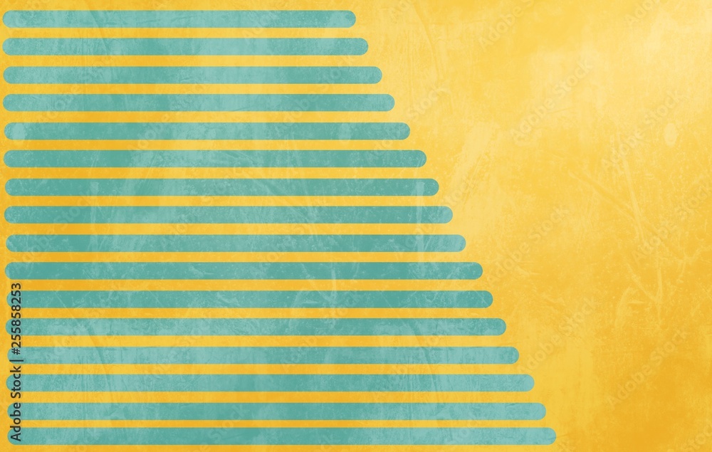 Poster background abstract blue color line pattern on yellow color gradient background with grunge style, i