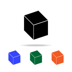 cube icon. Elements of simple web icon in multi color. Premium quality graphic design icon. Simple icon for websites, web design, mobile app, info graphics
