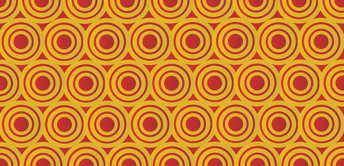 background abstract yellow color circle line pattern on red color gradient background, illustration, copy space for text, chinese new year concept