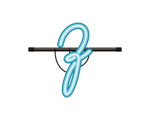 neon light letter isolated icon