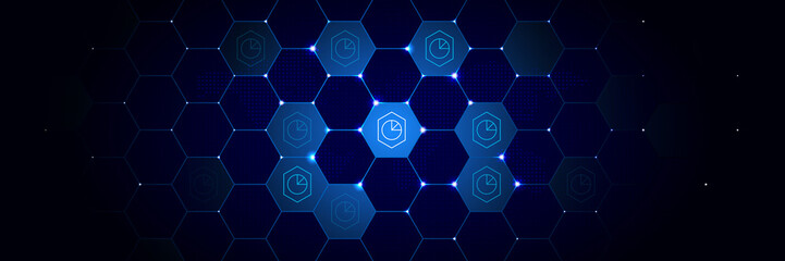 info icon from online and web filled set in the technological comb background