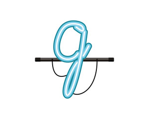 neon light letter isolated icon