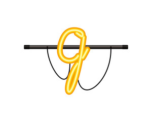 neon light letter isolated icon