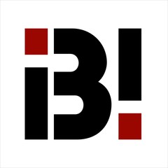 IBI, BI initials letter company logo