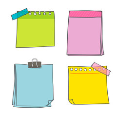 Colorful stationery supplies collection