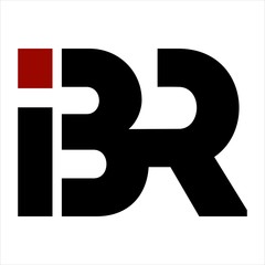 BR, IBR, BIR initials letter company logo - obrazy, fototapety, plakaty