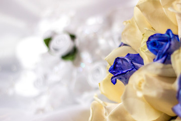 Ramo de flores azules para novia