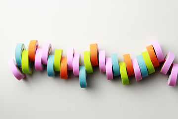 Alphabet printed on the round shape eraser background