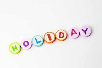 Alphabet printed on the round shape eraser background