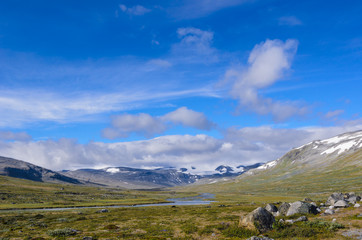 Fototapeta na wymiar Norwegian feldmark in the Jotunheimen national park