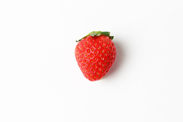 Strawberry on white background, close up, healthy eating concept, natural products.