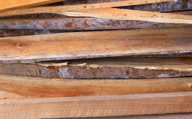 close up piece of wood at factory