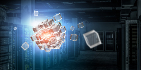 Cube in modern office