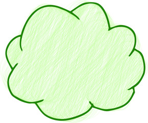 Colored pencil style Colorful Rough sketch of a cute cloud type frame
