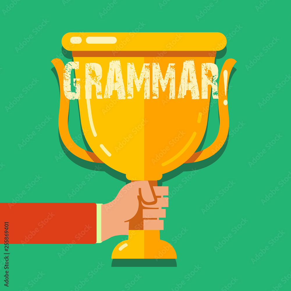 Poster word writing text grammar. business photo showcasing system and structure of a language writing rule