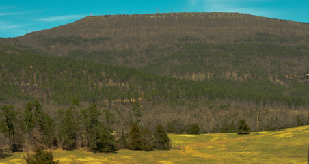 landscape with lake and mountains