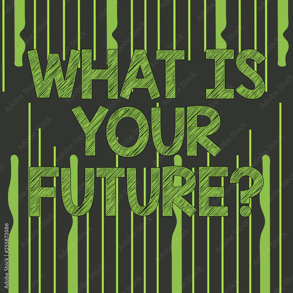 Poster text sign showing what is your futurequestion. business photo text where do you see yourself in the 