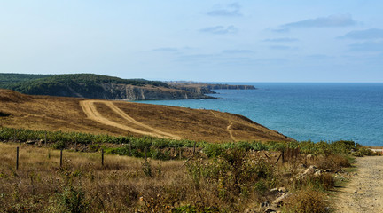 SINEMORETS, BULGARIA, sunny day on Butamyata beach , Bulgaria.