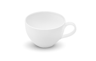 Cup on white background.