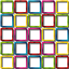 Colorful glossy squares abstract background