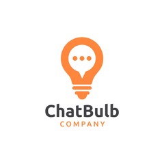 chat bulb logo design