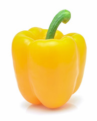 sweet yello pepper isolated on white background