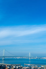  明石海峡大橋と神戸