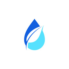 Modern Water Droplet Icon Logo Template