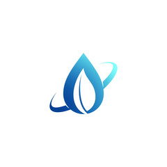 Modern Water Droplet Icon Logo Template