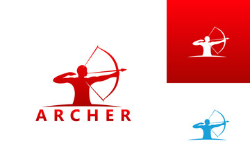 Archer Logo Template Design Vector, Emblem, Design Concept, Creative Symbol, Icon