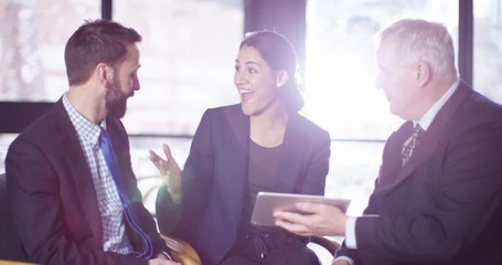 4K Happy couple getting loan approved from bank, hugging & shaking hands