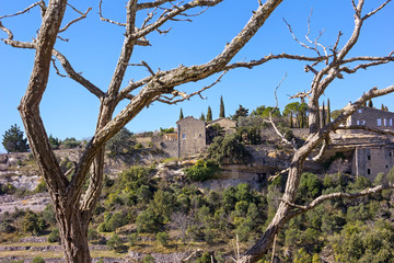 View on a part of the small French village Gordes in Provence, near the Luberon