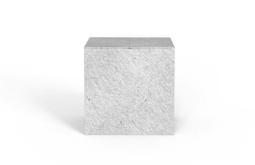 Blank corrugated cardboard box on isolated white background, 3d illustration