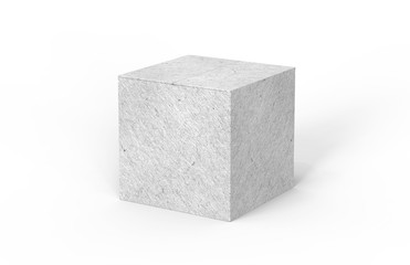 Blank corrugated cardboard box on isolated white background, 3d illustration