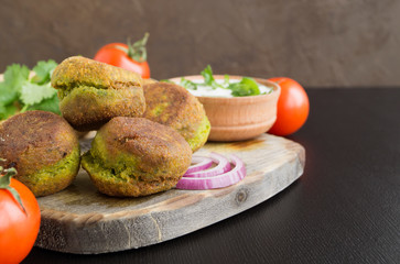 Falafel, a traditional Israeli dish of chickpea.