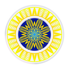 Mandala Ornament. Vector Illustration. For Wedding, Bridal, Valentine's Day, Greeting Card Invitation. Oriental Pattern. Indian, Moroccan, Mystic, Ottoman Motifs. Anti-Stress Therapy Pattern