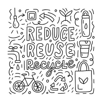 Free Coloring Pages Reduce Reuse Recycle