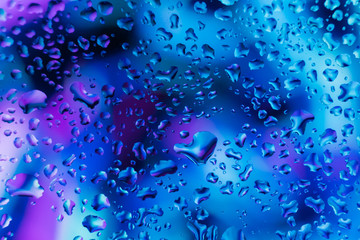 water drops on glass